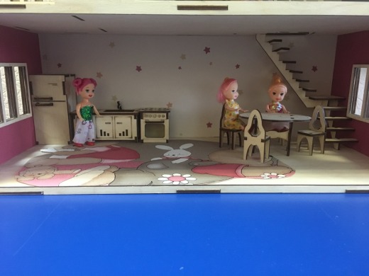 Dollhouse made of plywood