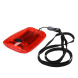 The flashlight is plastic for logo application