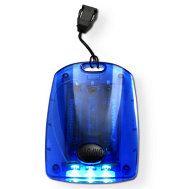 The flashlight is plastic for logo application