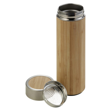 Bamboo thermos, 420 ml for logo application