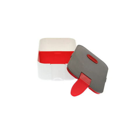 Lunch box with phone holder for logo application