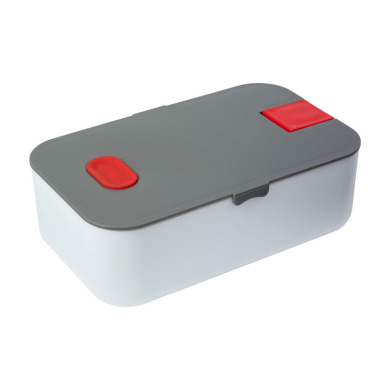 Lunch box with phone holder for logo application