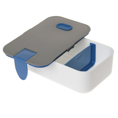 Lunch box with phone holder for logo application