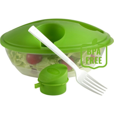 Lunch box 1000 ml with a fork for logo application