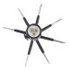 Multilight manual flashlight, multitool 8 in 1, plastic-metal for logo application