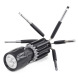 Multilight manual flashlight, multitool 8 in 1, plastic-metal for logo application