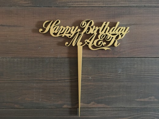 Топпер  іменний "Happy Birthday"