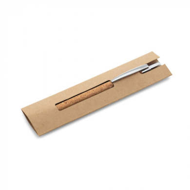 Cork pen in a case for logo application