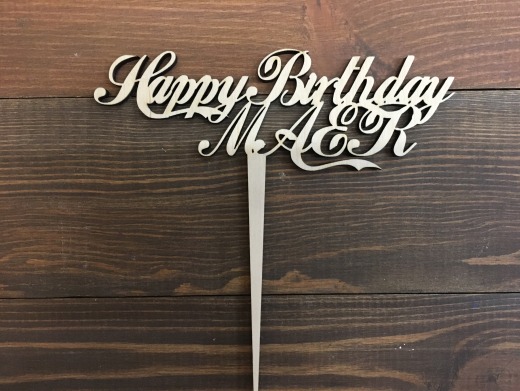 Топпер  іменний "Happy Birthday"