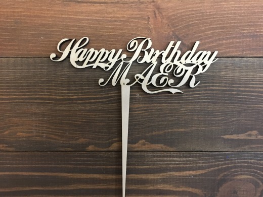 Топпер  іменний "Happy Birthday"