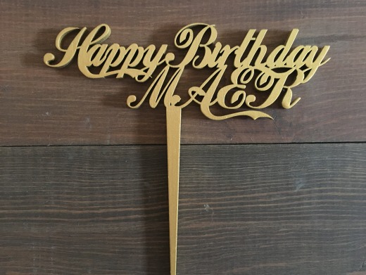 Топпер  іменний "Happy Birthday"