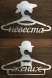 Весільні плечики "Наречений та наречена" набір з двох штук
