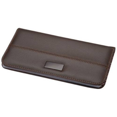 Brown business card holder for 72 cards for logo application