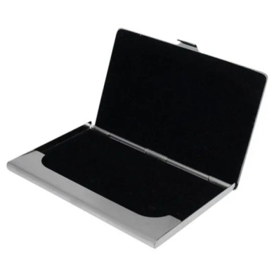 Case for business cards metal for logo application