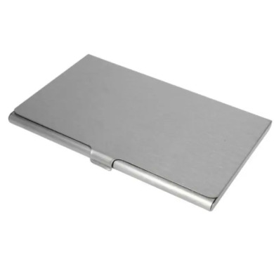 Case for business cards metal for logo application