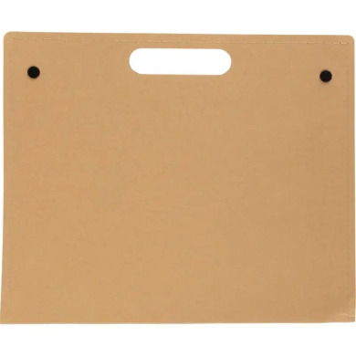 Conference folder A4 made of bio-cardboard with buttons (pen, notepad, bookmarks) for logo application