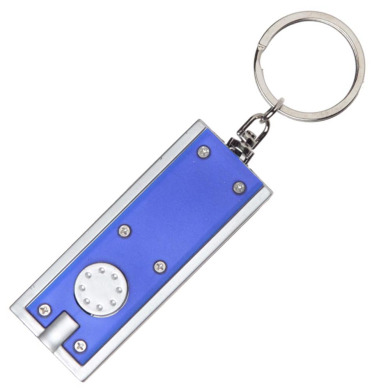 Plastic keychain flashlight for logo application