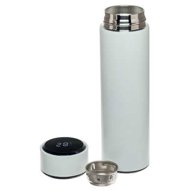 Thermos with LED display, 450 ml for logo application